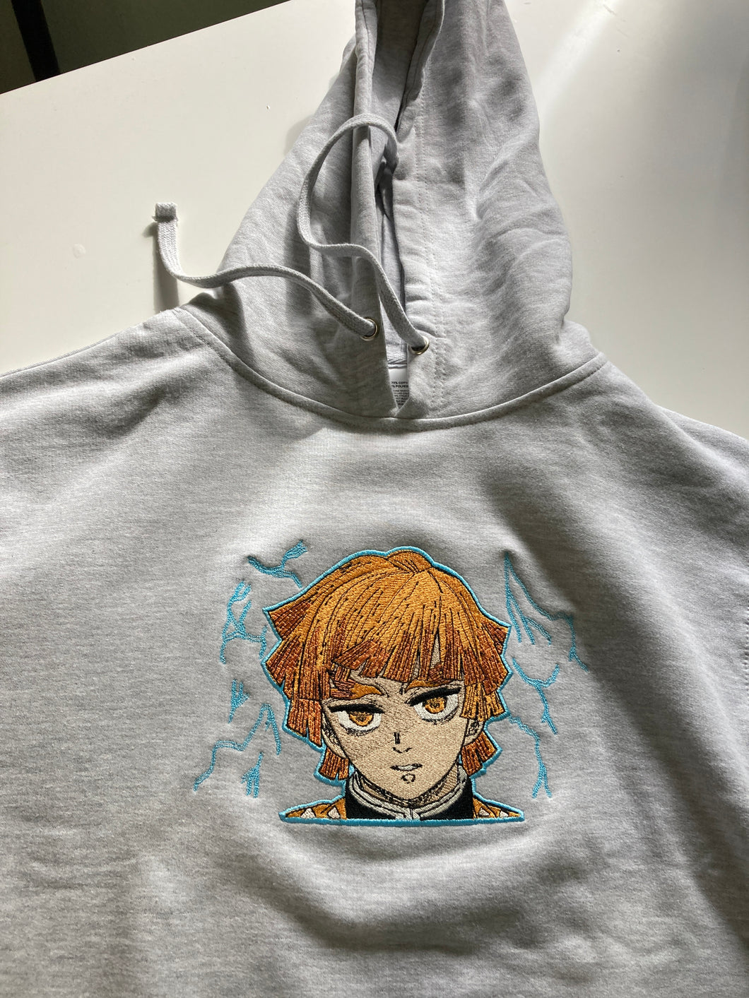 1/1 Zenitsu Lightning PERFECT Small Gray Hoodie